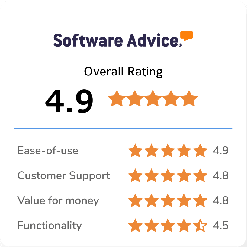 Giva Softwre Advice Rating