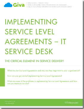 Implementing Service Level Agreements It Service Desk Giva