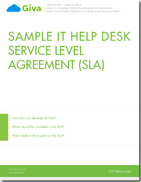 Sample It Help Desk Service Level Agreement Sla Giva